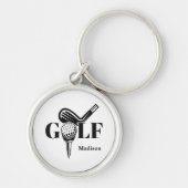 Porte-clés Nom personnalisé Golf (Devant)