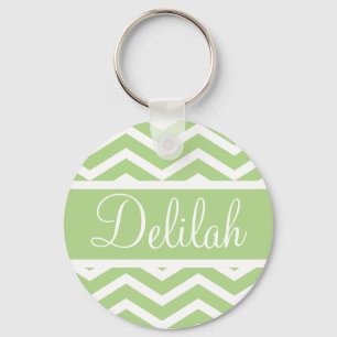 Porte-clés Nom personnalisé Green Chevron