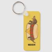 Porte-clés Nom personnalisé Hot Dog (Recto)