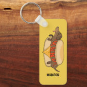 Porte-clés Nom personnalisé Hot Dog (Recto)