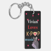 Porte-clés Nom personnalisé K-pop (Devant gauche)