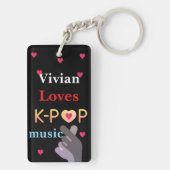 Porte-clés Nom personnalisé K-pop (Dos)