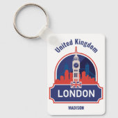 Porte-clés Nom personnalisé Londres (Recto)