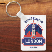 Porte-clés Nom personnalisé Londres (Recto)