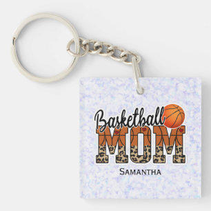 Porte-clés Nom personnalisé Maman de basket-ball   Porte - cl