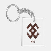 Porte-clés Nom personnalisé Motif balte Pixelated Retro (Devant gauche)