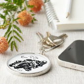 Porte-clés Nom Personnalisé Né Pour Faire Le Tour (Côté)