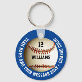 Porte-clés Nom personnalisé Numéro Équipe Nom Baseball (Recto)