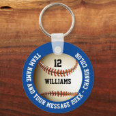 Porte-clés Nom personnalisé Numéro Équipe Nom Baseball (Recto)