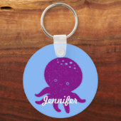 Porte-clés Nom personnalisé octopus mou mou (Recto)