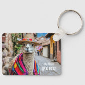 Porte-clés Nom personnalisé Pérou Llama (Recto)