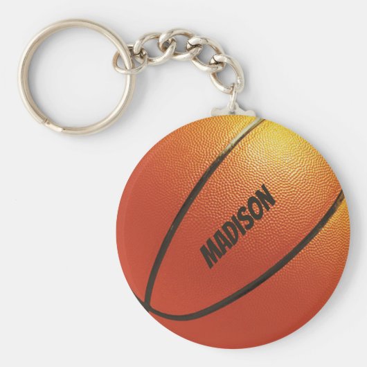 Porte-clés Nom personnalisé porte - clé de basket-ball (Devant)