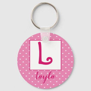 Porte-clés Nom personnalisé/ porte - clé initial