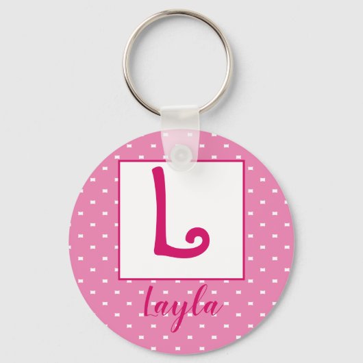 Porte-clés Nom personnalisé/ porte - clé initial (Recto)