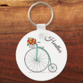 Porte-clés Nom personnalisé Porte - clé vélo monocycle (Recto)