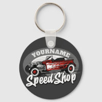 Nom personnalisé Rockabilly Roadster Speed Shop Ga