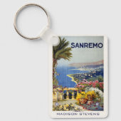 Porte-clés Nom personnalisé SanRemo Italie Vintage voyage (Recto)