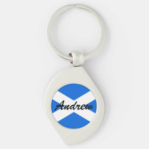 Porte-clés Nom personnalisé Scottish Flag Metal Porte - clé
