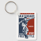 Porte-clés Nom personnalisé Skate (Recto)