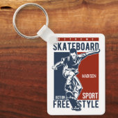 Porte-clés Nom personnalisé Skate (Recto)