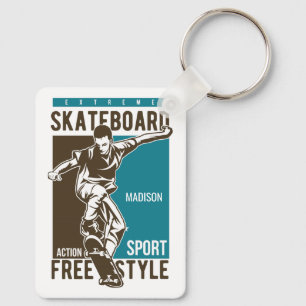 Porte-clés Nom personnalisé Skate