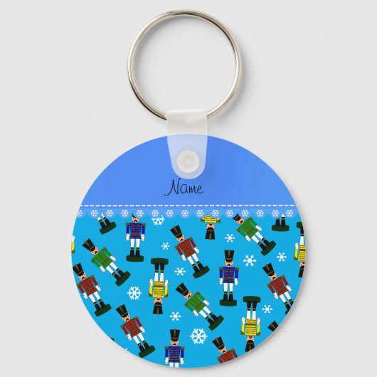 Porte-clés Nom personnalisé sky blue nutcrackers (Recto)