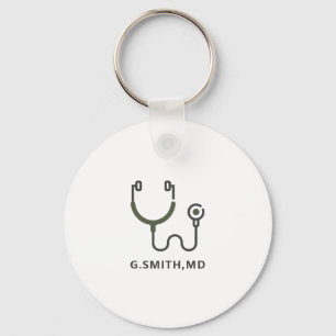 Porte-clés Nom personnalisé Stethoscope Médicale Infirmi