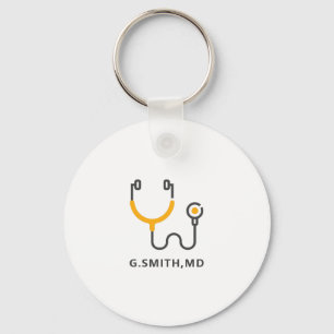 Porte-clés Nom personnalisé  Stethoscope Médicale  Infirmi