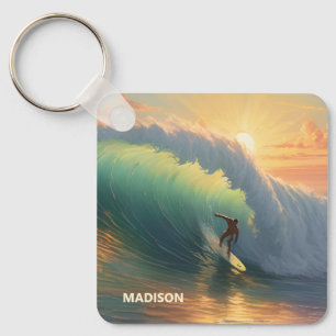 Porte-clés Nom personnalisé Surf