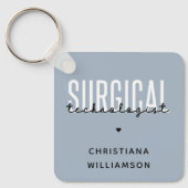 Porte-clés Nom personnalisé Technologue chirurgical Med Surg (Recto)