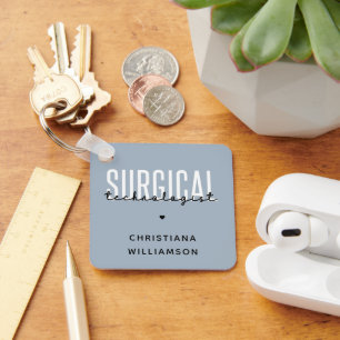 Porte-clés Nom personnalisé Technologue chirurgical Med Surg