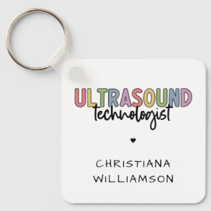 Porte-clés Nom personnalisé Ultrasound Technologist Cadeaux