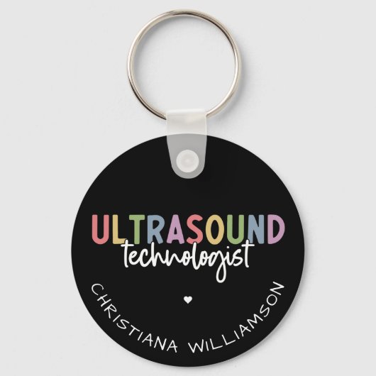 Porte-clés Nom personnalisé Ultrasound Technologist Cadeaux (Recto)