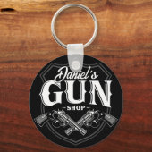 Porte-clés NOM PERSONNALISÉ Vieux Armes à feu (Recto)