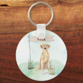 Porte-clés Nom personnalisé Yellow Lab Pet Dog (Recto)