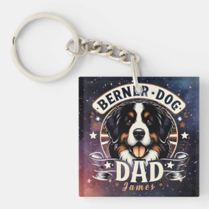 Porte-clés Nom personnel Berner Chien Papa - Bernese Daddy