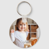 Porte-clés Nom photo et script de votre enfant (Verso)