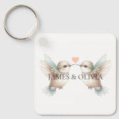 Porte-clés Nom Photo Romantique Colibri (Recto)