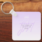 Porte-clés Nom professionnel et Modèle Slogan | Violet clair (Recto)