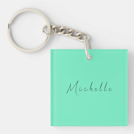 Porte-clés Nom Professionnel Moderne minimaliste manuscrit (Devant)