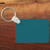 Porte-clés Nom propre couleur sarcelle foncé personnalisé (Verso)