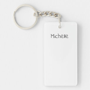 Porte-clés Nom propre minimaliste moderne professionnel