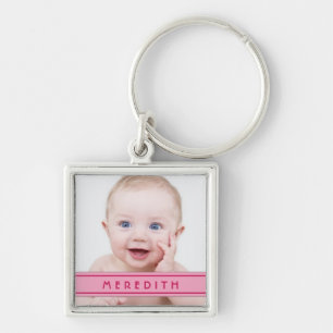 Porte-clés Nom rose Baby Modèle photo Porte - clé