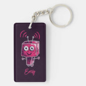 Porte-clés Nom rose mignon de la brosse (Dos)