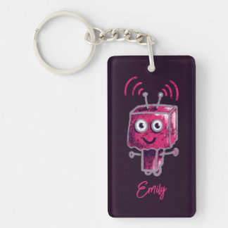 Porte-clés Nom rose mignon de la brosse