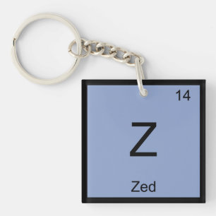 Porte-clés Nom Zed Chimie Élément Tableau Périodique