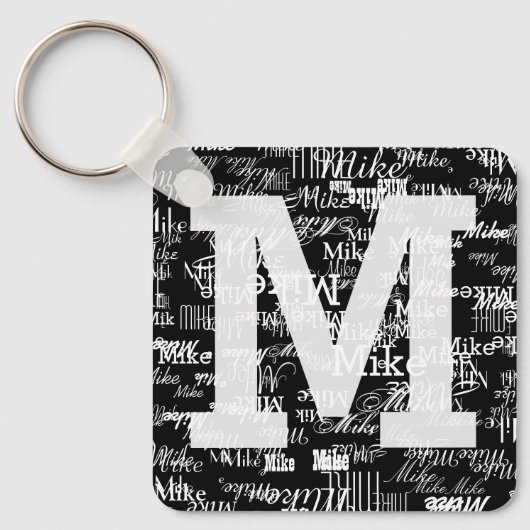 Porte-clés Noms et NOIR initial (Recto)