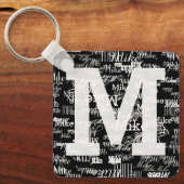 Porte-clés Noms et NOIR initial (Recto)