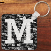Porte-clés Noms et NOIR initial (Verso)