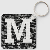 Porte-clés Noms et NOIR initial (Dos)